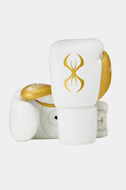 Sting Evolution Lace Up Boxing Gloves - White